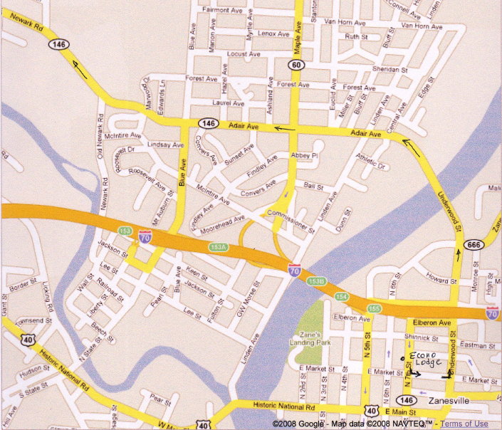 Image of More detailed map from Econo Lodge to Route 146
