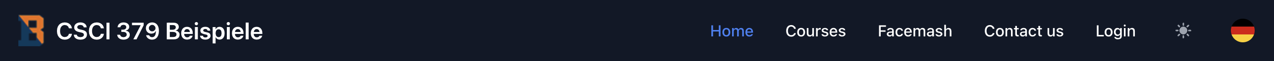 Example Navbar German