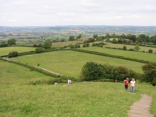Image of The path up the 
side of the Tor.