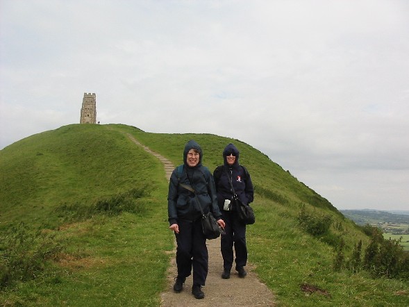 Image of MJ and Jan descending path on other side of Tor.