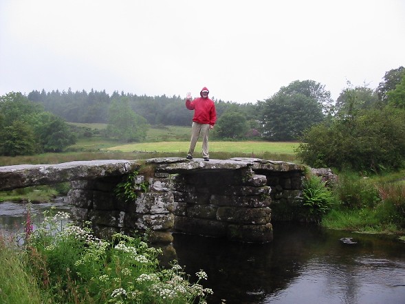 Image of Dan on the Postbridge.