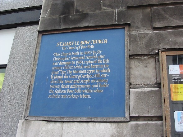 Image of Sign at St. Mary-Le-Bow