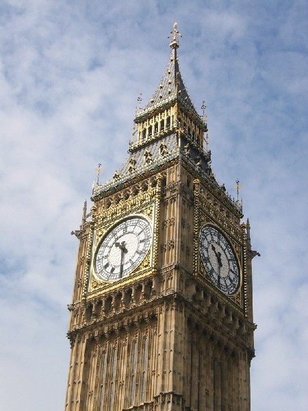 Image of Big Ben on Tower of British Parliament