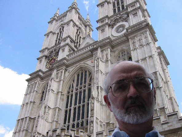 Image of Dan in Front of Westminster Abbey