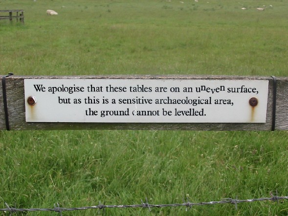 Image of Sign at Stonehenge