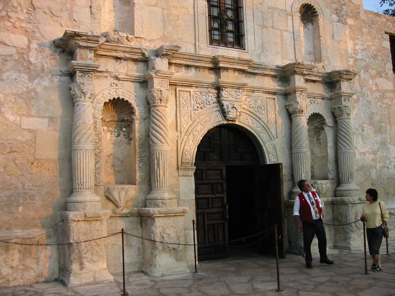 Image of Detail of Front of
Alamo's Church