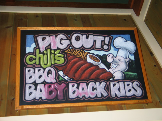 Image of Sign inside Chili's