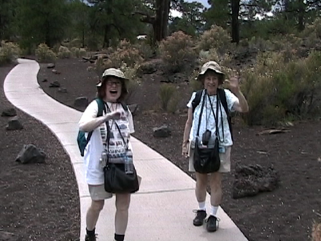Image of Mary Jane
and Jan Walking The Lava Trail