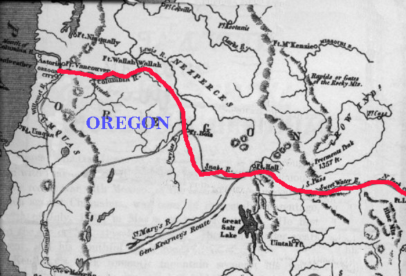Image of Map of Overland Trail